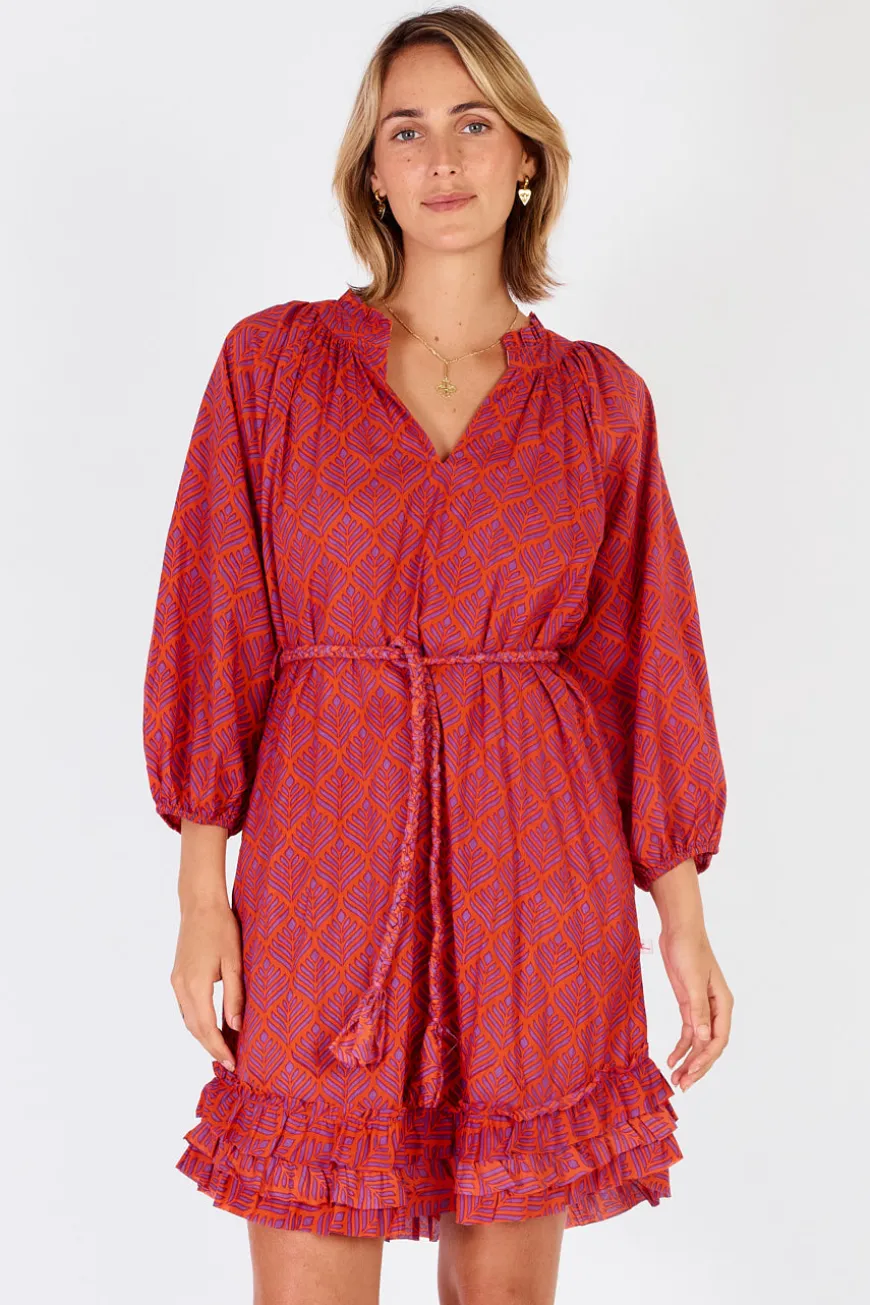 IBSA Dallas Frill Dress Coral