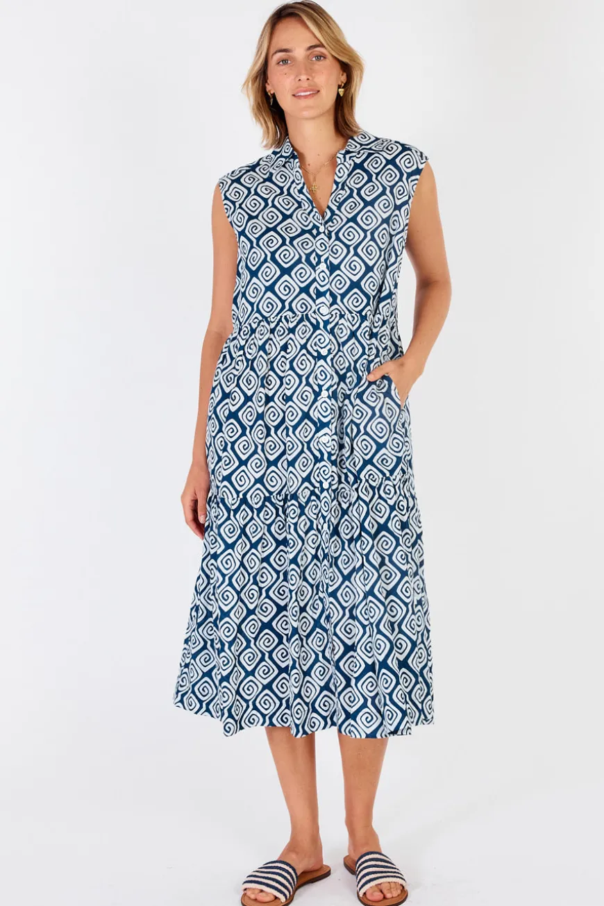 IBSA Niagra Sleeveless Midi Navy