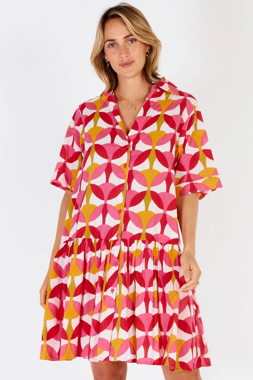 IBSA Phoenix Button Dress Melon