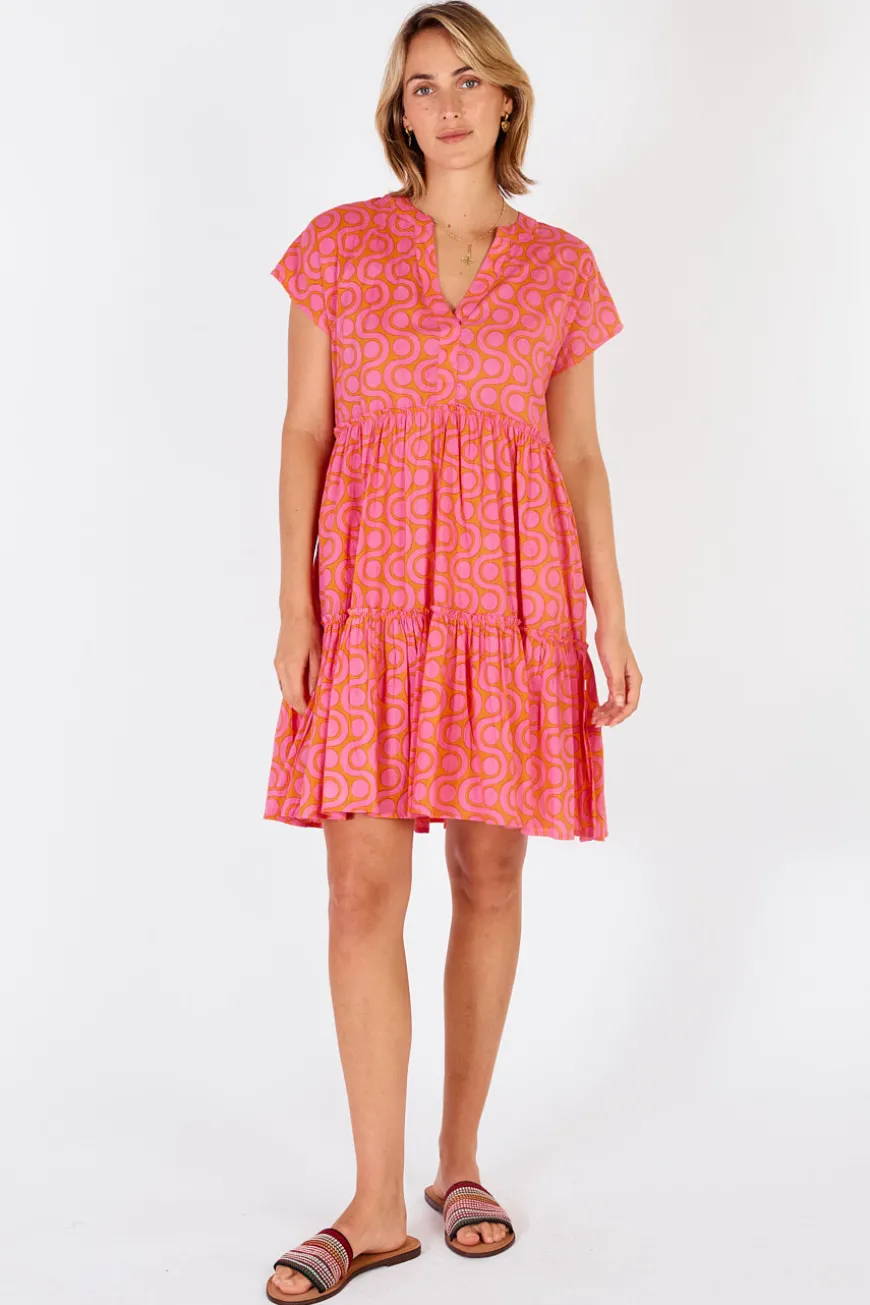 IBSA Quebec Tiered Dress Flame