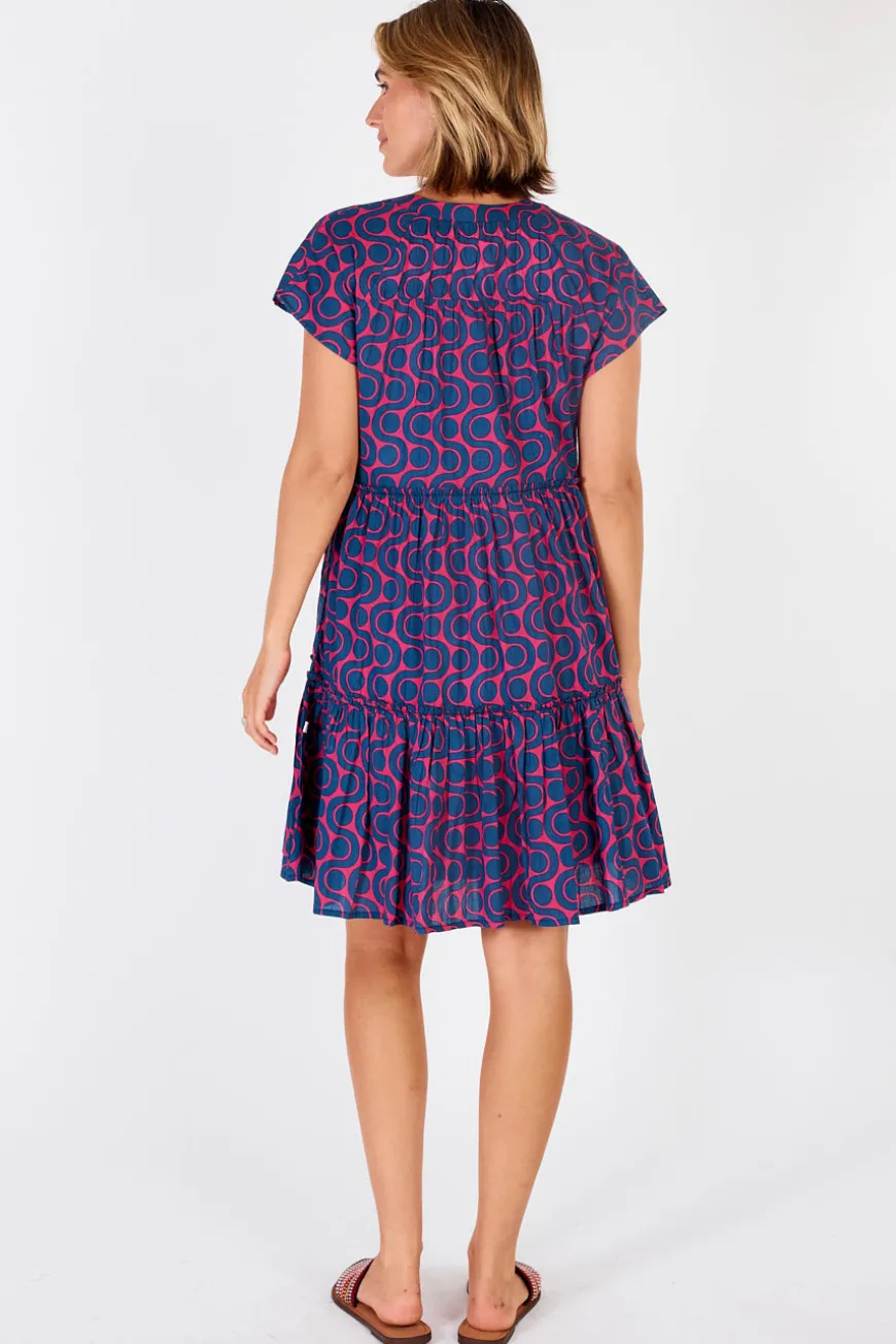 ibsa_quebec_tiered_dress__1-1.webp IBSA Quebec Tiered Dress Magenta