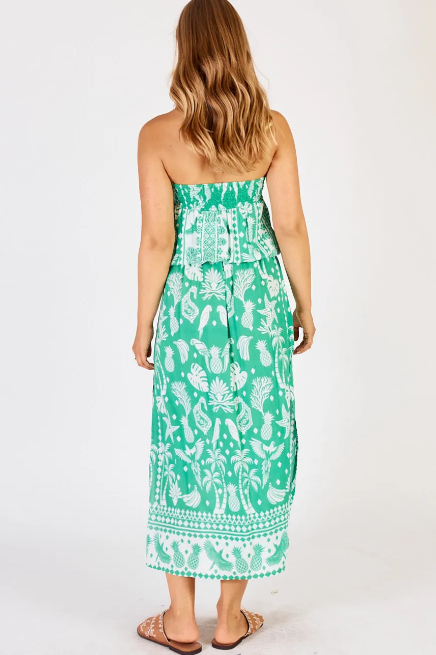 LulaLife Agatha Strapless Dress Sea