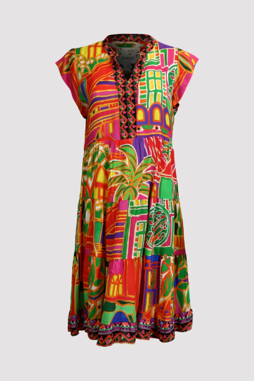 LulaLife Amiri Tiered Dress Sea