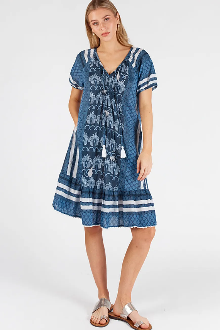 lulalife_blakely_shirred__2.webp LulaLife Blakely Shirred Dress Navy