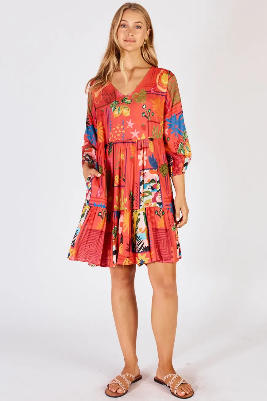Lulalife Ellery Dress Melon