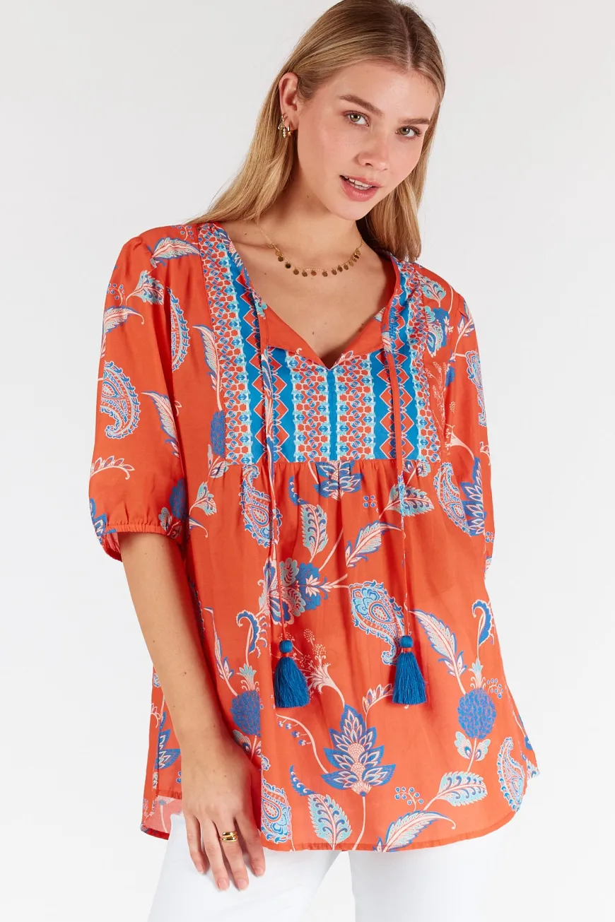 LulaLife Gianna Top Red