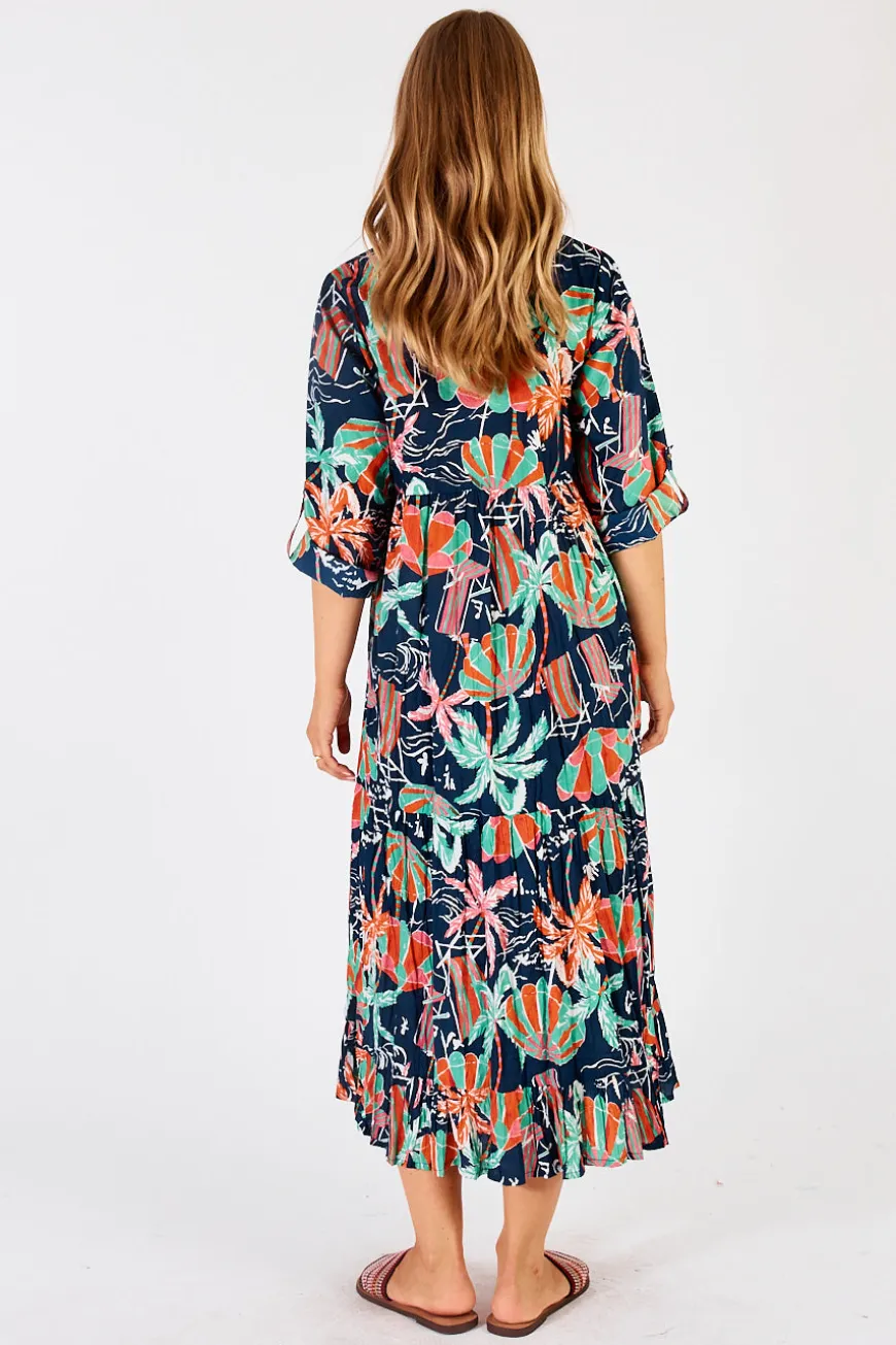 LulaLife Harlow Midi Navy