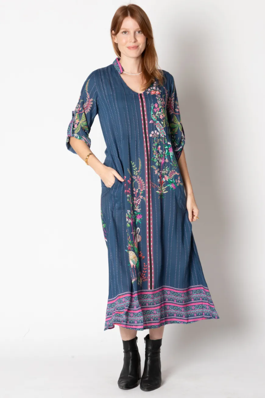 LulaLife Marcia Midi Navy