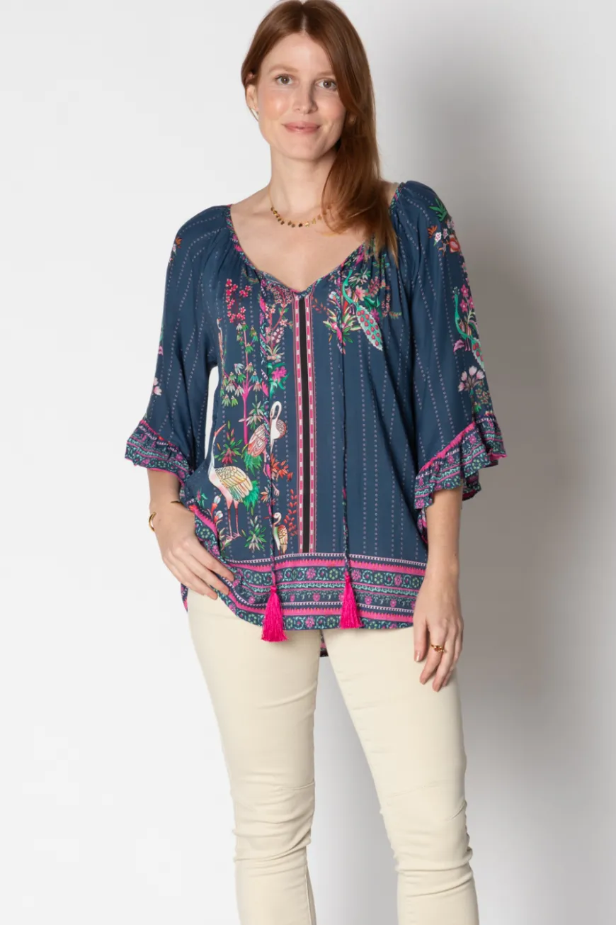 LulaLife Marcia Top Navy