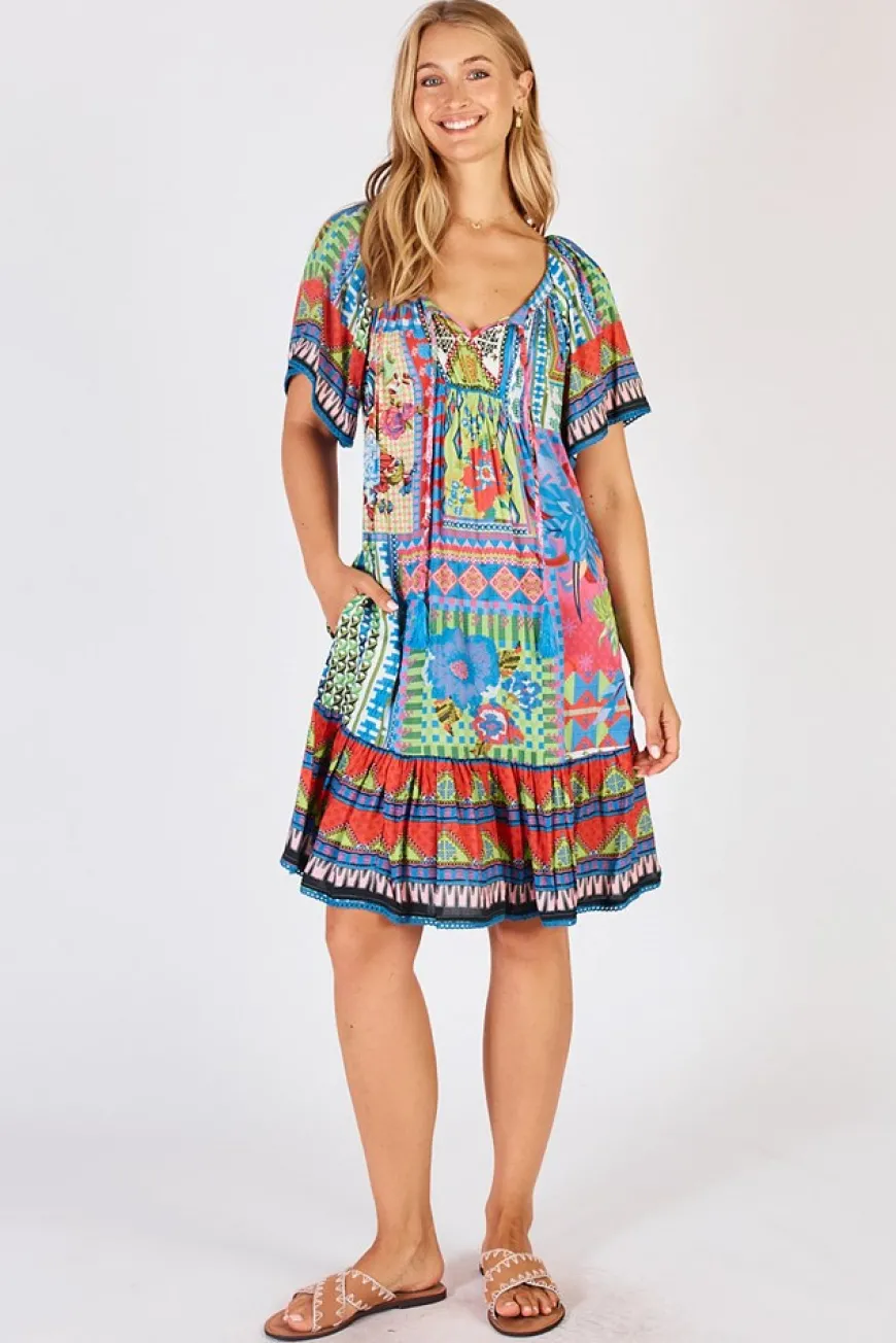 lulalife_vivone_shirred_d_2.webp LulaLife Vivone Shirred Dress Lime