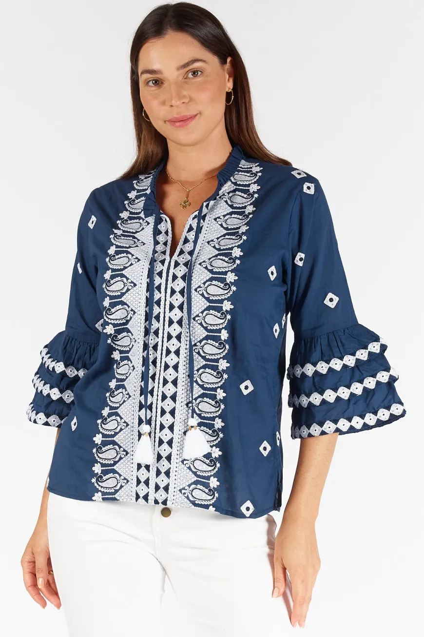 LulaSoul Antigua Top Navy
