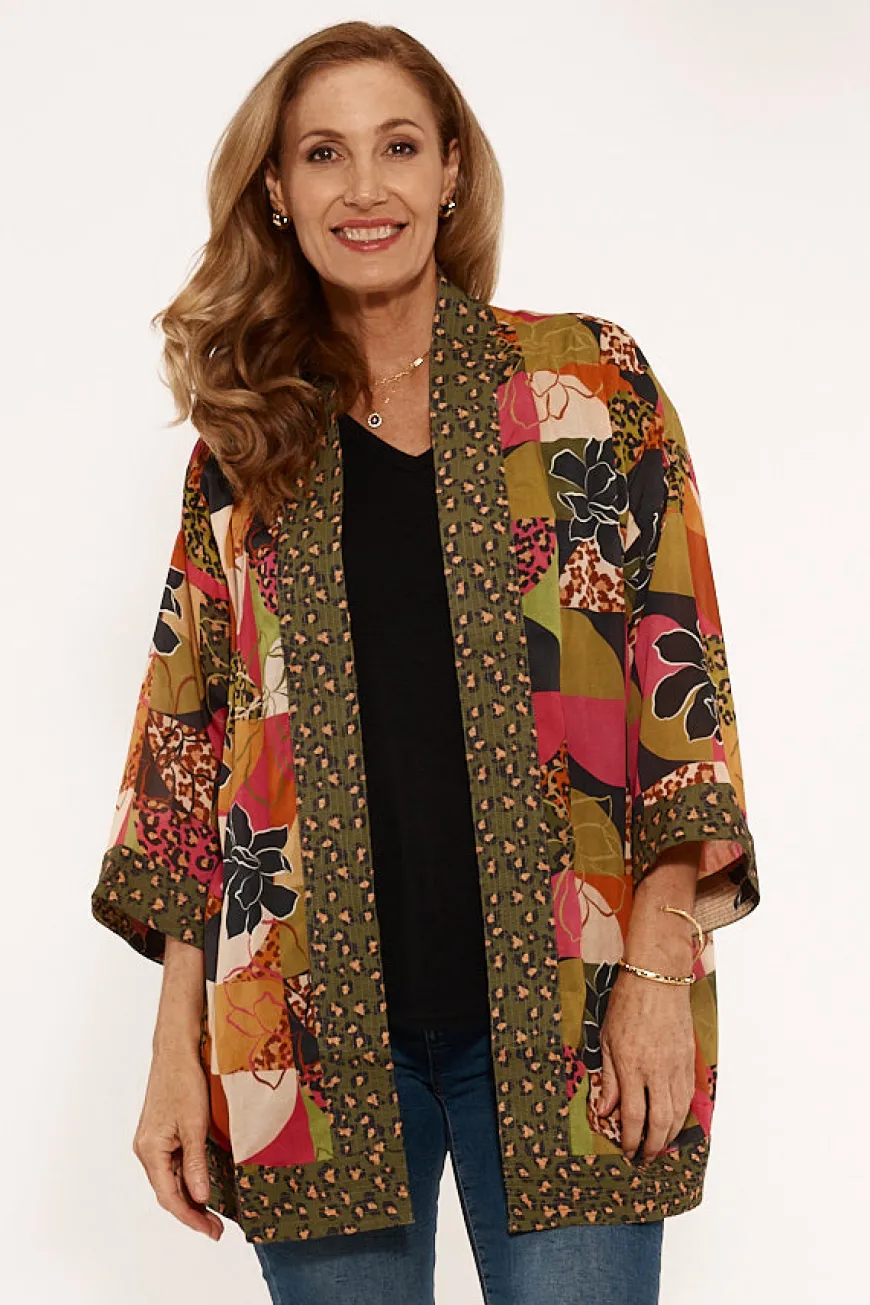 Lulasoul Florence Kimono Olive