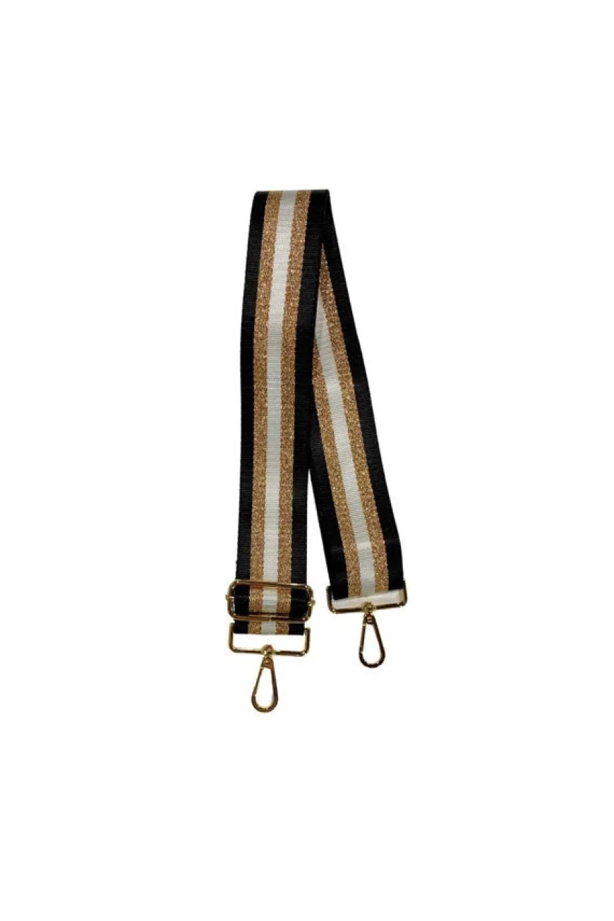 Stripe Black Bag Strap